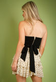 Black Bandeau Bow Tie Up Tube Top