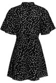 Black Polka Dot Back Zip Up Shift Dress
