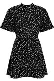 Black Polka Dot Back Zip Up Shift Dress