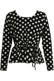 Black Polka Dot Blouse