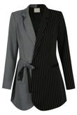 Half & Half Tie Up Coat