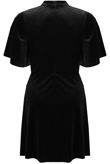 Black Velvet Short Sleeves Shift Dress