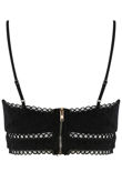 Black Lace Intricate Scallop Crop top