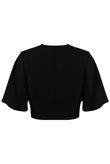 Black Tie Front Crop Top