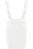 White Ruffle Pinafore Skirt Dress 
