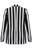 White & Black Stripes Double Breast Coat