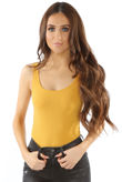 Mustard Lurex Tank Bodysuit