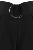 O Ring Belted Tailored Black Trousers 