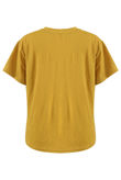 Mustard V Neck Short Sleeves Tee