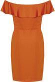 Orange Frill Bardot Day Dress