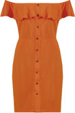 Orange Frill Bardot Day Dress