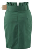 Green Belted Tailored Wrap Mini Skirt