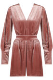 Rose Crystals Velvet Tie Up Playsuit