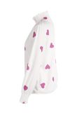 Long Sleeve Heart Print Blouse