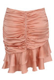 Rose Ruched Gathered Tier Mini Skirt