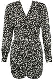 Animal Print Ruched Mini Dress