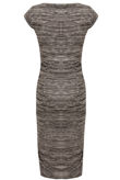 Black & Grey Contrasted Short Sleeve Midi Dress