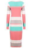 Tutti Frutti Print Long Sleeves Midi Dress 
