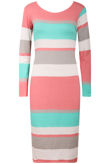 Tutti Frutti Print Long Sleeves Midi Dress 