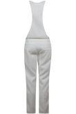 Cream Hook Up Side Zip Detail Muscle Back Dungaree