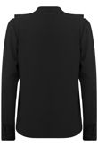 Black Frill Neck Blouse