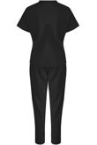 Black Short Sleeves Round Neck Loungewear Set
