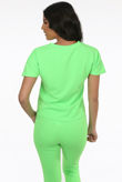 Lime Green Short Sleeves Round Neck Loungewear Set