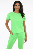 Lime Green Short Sleeves Round Neck Loungewear Set
