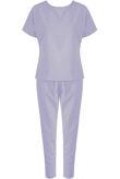 Lilac Short Sleeves Round Neck Loungewear Set