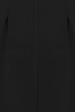 Black Pleated Back Zip Up Fit and Flare Dress