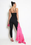 Black Ribbed Jersey Unitard