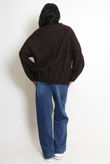 Brown Wool Look Bomber Jacket