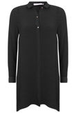 Black Casual Rolled Up Sleeve Shirt 