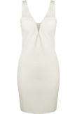 White Pearl Embellished Bodycon Dress 