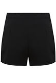 Black Front Pocket Side Zip Up Skorts