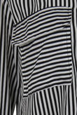 Monochrome Stripe Print Shirt Tops