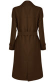 Camel Double Breast Crossover Belted Overcoat