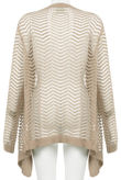 Beige Knitted Net Pattern Pullover