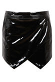 Black Vinyl Side Pocketed Skorts