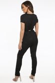 Black Belted Crepe Jumpsuit