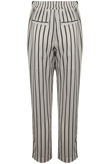 White Stripe Waist Tie Trousers