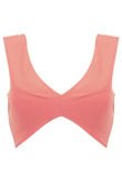Pink Zip Fastening Sleeveless Crop Top