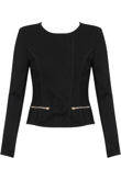 Black Mesh Lined Smart Black Jacket