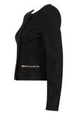 Black Mesh Lined Smart Black Jacket