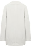 White Long Sleeve Easy Fit Coat