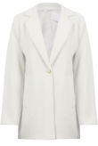 White Long Sleeve Easy Fit Coat