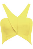 Yellow Cross Over Crop Top