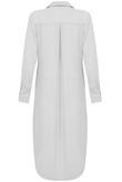 Cream Long Length Chiffon Shirt Dress