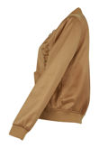 Beige Eyelets Detail Bomber Jacket