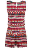 Pink Aztec Printed Sleeveless Top & Shorts set